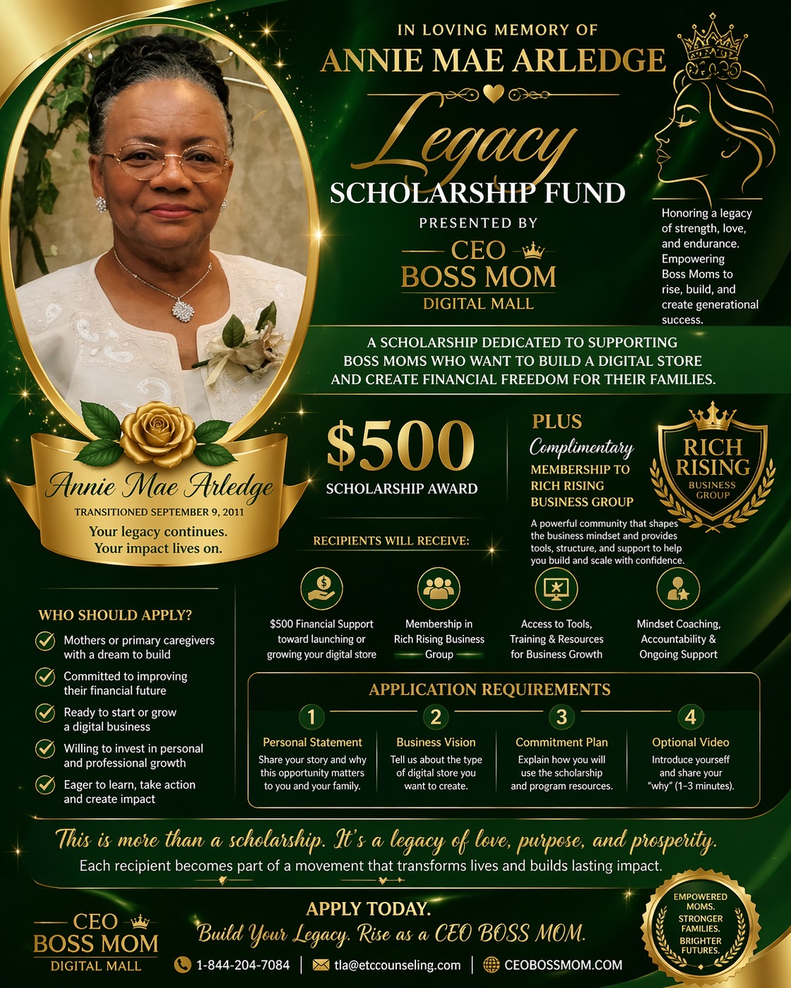 ANNIE MAE ARLEDGE LEGACY SCHOLARSHIP FUND